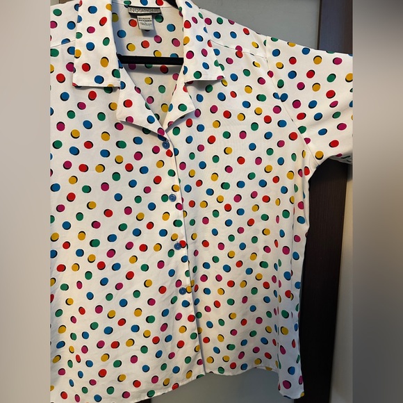 Vintage Polka Dot Shirt Size L - Picture 4 of 9